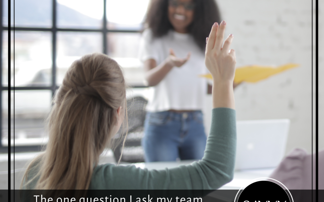The one question I ask my team every single day